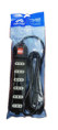 Alargador Zapatilla Electrica Macrotel 3mts 6 Tomas 2500w Negro